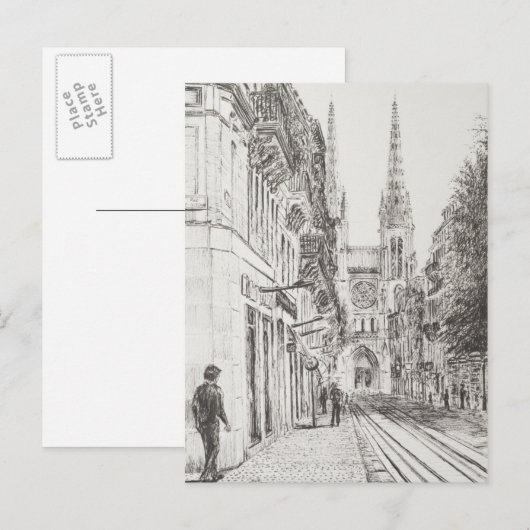 Bordeaux Frankrijk. Twin Spire 2010 Briefkaart (Voorkant / Achterkant)