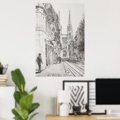 Bordeaux Frankrijk. Twin Spire 2010 Poster (Thuiskantoor)