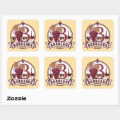 Bordeaux Frankrijk Vierkante Sticker (Vel)