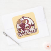 Bordeaux Frankrijk Vierkante Sticker (Envelop)