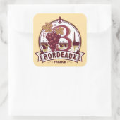 Bordeaux Frankrijk Vierkante Sticker (Tas)