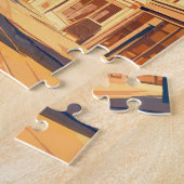 Bordeaux Frankrijk Vineyard Travel Art Vintage Legpuzzel (Zijkant)