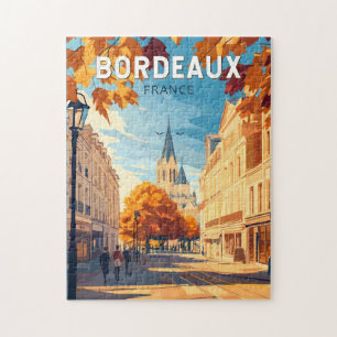 Bordeaux Frankrijk Vineyard Travel Art Vintage Legpuzzel