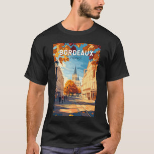 Bordeaux Frankrijk Vineyard Travel Art Vintage T-shirt