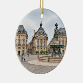 Bordeaux Frankrijk Waterverf Keramisch Ornament (Rechts)