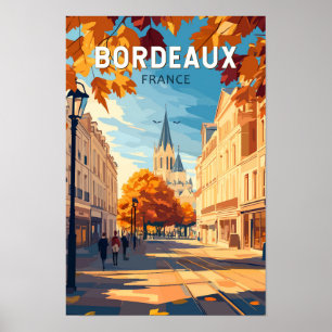 Bordeaux Frankrijk Wijngaard Reis Kunst Vintage Poster