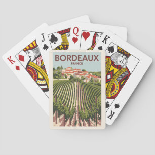 Bordeaux Frankrijk Wijngaard Reizen Kunst Vintage Pokerkaarten