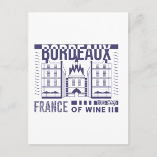 Bordeaux Frankrijk Wijnstad Grafisch Briefkaart