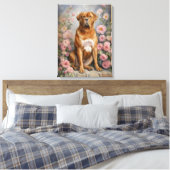 Bordeaux Franse Mastiff Hond Canvas Afdruk (Insitu (Slaapkamer))