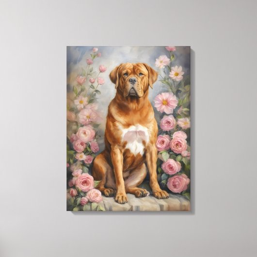 Bordeaux Franse Mastiff Hond Canvas Afdruk (Voorkant)