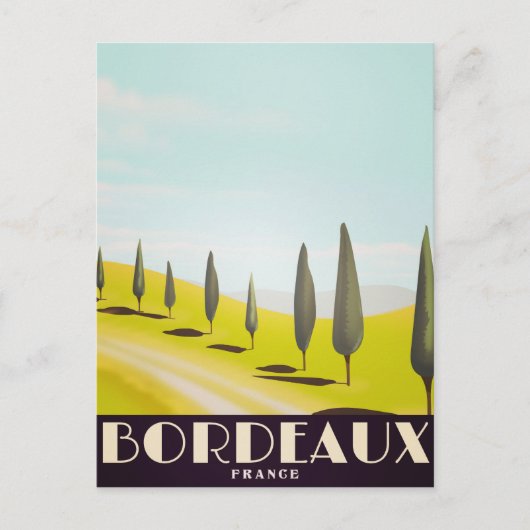 Bordeaux, Franse vintage-reisposter Briefkaart (Voorkant)