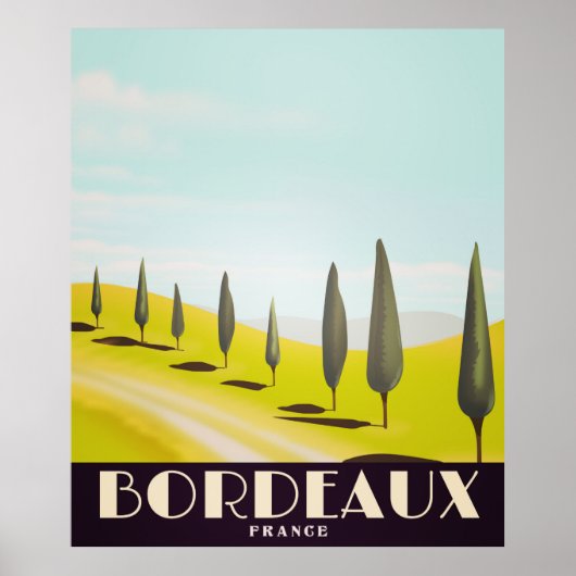 Bordeaux, Franse vintage reisposter Poster (Voorkant)