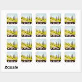 Bordeaux, Franse vintage reisposter Vierkante Sticker (Vel)