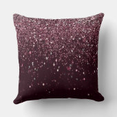 Bordeaux Glitter Verlovings Romantisch Aanzoek Kussen (Achterkant)