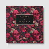 Bordeaux Gothic Paisley Wedding Gastenboek (Voorkant)