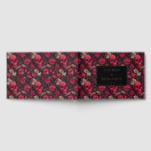 Bordeaux Gothic Paisley Wedding Gastenboek (Volledig)