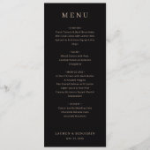 Bordeaux Gothic Paisley Wedding Menu (Voorkant)