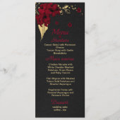 Bordeaux goud bloem zwart menu (Voorkant)