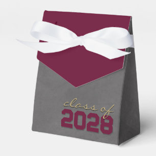 Bordeaux & Goud Krijtbord Diploma Cadeau dozen Bedankdoosjes