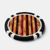 Bordeaux Goud Perzik Strepen Poker Chips (Enkel)