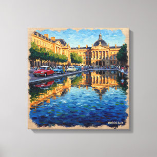 Bordeaux Grand Square Reflecties Canvas Kunst