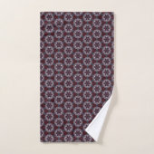 Bordeaux & Grijs Bloemenschilderdekwartier Bad Handdoek (Handdoek)