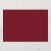 Bordeaux ivoor monogram bruiloftsmenu menu (Achterkant)