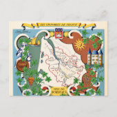 Bordeaux,  kaart Frankrijk (Voorkant)