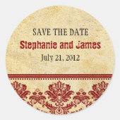  bordeaux kant bruiloft Sticker (Voorkant)