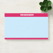 Bordeaux koptekst op lichte blauwe Herinneringsnot Post-it® Notes (Kantoor)