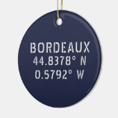 Bordeaux Latitude Longitude  Keramisch Ornament (Links)
