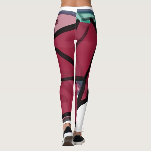 Bordeaux-leggings Leggings (Achterkant)