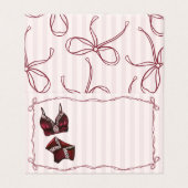 Bordeaux lingerie feest kaart tafel decor (Buitenkant ongevouwen)