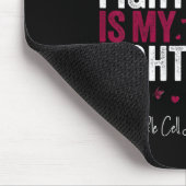 Bordeaux lint zoon sikkelcelanemie bewustzijn muismat (Hoek)