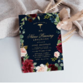 bordeaux marine bloemenverpleegster pinning ceremo kaart