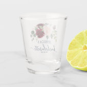 Bordeaux marine bruidsmeisjesfeest shotglas shot glas (Achterkant)