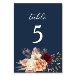 Bordeaux Marineblauw Trouwen Kaart