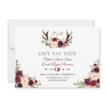 Bordeaux Marsala Bloem Takken Bosbes Save The Date