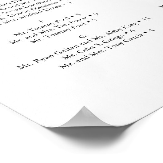 Bordeaux Marsala Trouw Stoelenindeling Bord Poster (Hoek)