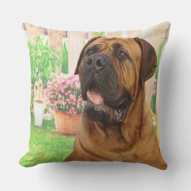 Bordeaux Mastiff Buitenkussen (Voorkant)