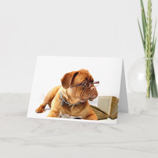 Bordeaux Mastiff Feestdagen Kaart (Voorkant)