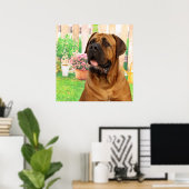 Bordeaux Mastiff Poster (Thuiskantoor)