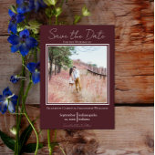 Bordeaux Minimalistische Foto Save The Date