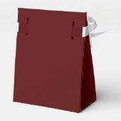 Bordeaux Modern Initialen Minimalistische Trouw Bedankdoosjes (Achterkant)