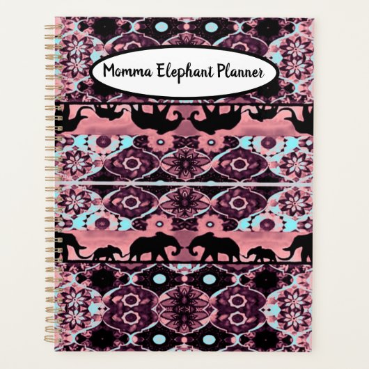 Bordeaux Momma Olifant Planner (Voorkant)