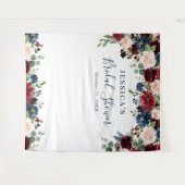 Bordeaux Navy Blush Bruiloft Feest Fotobehang Wandkleed (Voorkant (horizontaal))