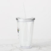 Bordeaux, Navy en Blush Roze Bruiloft Acryl Drinkbeker (Links)