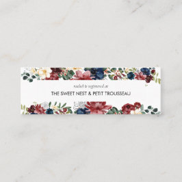 Bordeaux Navy Registry Plaats Kaarten | Mini Mini Visitekaartje