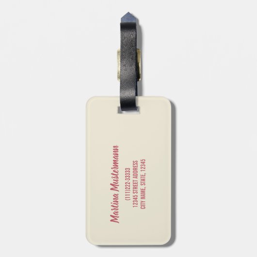 Bordeaux Nouvelle-Aquitaine France Retro Wine Bagagelabel (Achterkant verticaal)