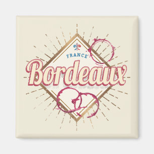 Bordeaux Nouvelle-Aquitaine France Retro Wine Magneet